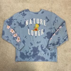 The Simpsons Lisa Nature Lover Tie-Dye Graphic Sweatshirt Size L